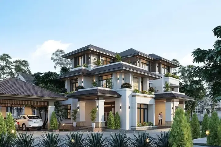 Ban Công Biệt Thự Phong Cách Đông Đương