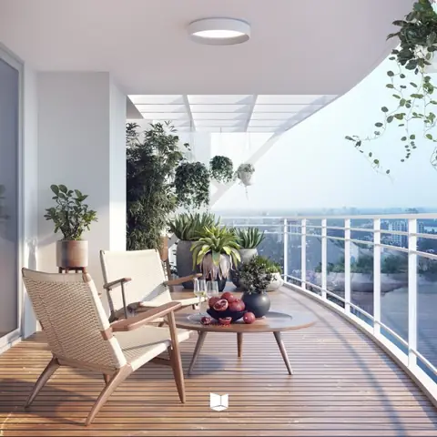 Ban Công Biệt Thự Phong Cách Rustic