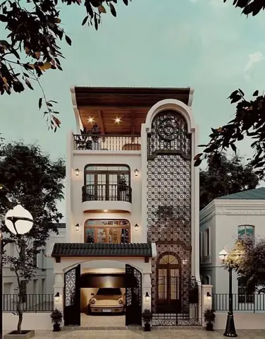 Ban Công Biệt Thự Phong Cách Đông Đương