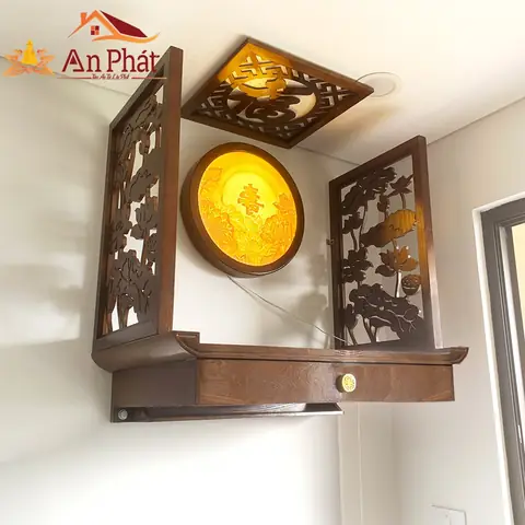 Bàn Thờ Treo Tường Chung Cư Có Ngăn Kéo Mẫu Btt2031