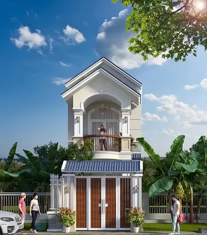 Mẫu Thiết Kế Nhà Ống 2 Tầng 4x14m Mái Thái Mẫu Thiết Kế Nhà Ống 2 Tầng 4x14m Mái Thái