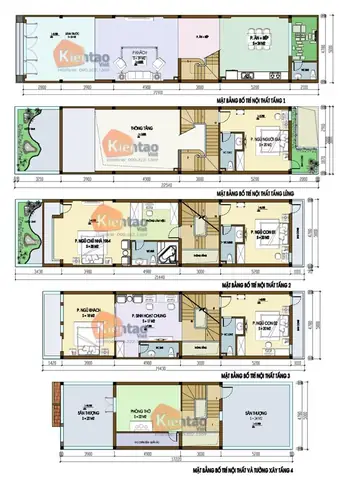 Mặt Bằng Thiết Kế Nhà Kiểu Ống 4 Tầng Tại Yên Bái Mặt Bằng Thiết Kế Nhà Kiểu Ống 4 Tầng Tại Yên Bái