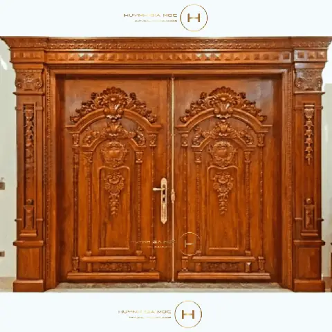 Mẫu Cửa Chính 2 Cánh Bằng Gỗ Mẫu Cửa Chính 2 Cánh Bằng Gỗ
