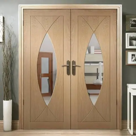 Cửa Gỗ Công Nghiệp 2 Cánh Hdf Veneer Hdf.mbc.6a-ask