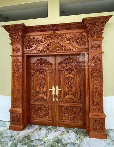 Cửa Chính Bằng Gỗ Tự Nhiên Cửa Chính Bằng Gỗ Tự Nhiên