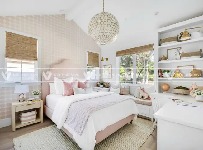 Cách Kết Hợp Giấy Dán Tường Với Nội Thất Phòng Ngủ Hiệu Quả