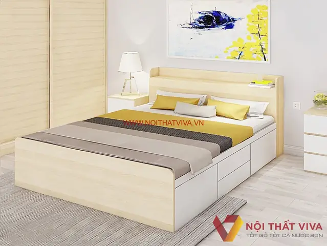Mẫu Giường Ngủ Gỗ Công Nghiệp Mdf Đẹp