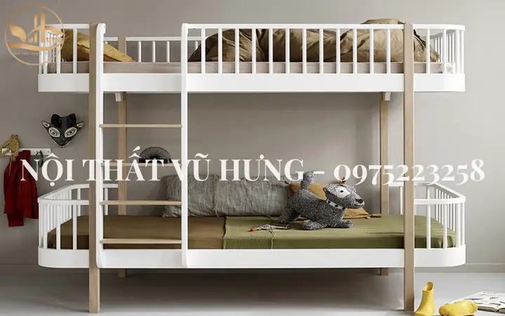 Giường Tầng Trẻ Em Bằng Gỗ