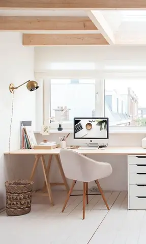 Máº«u Trang Trã­ Gã³c Há»c Táº­p, Lã M Viá»c Mã U Gá» Tá»± Nhiãªn Káº¿t Há»£p Tráº¯ng