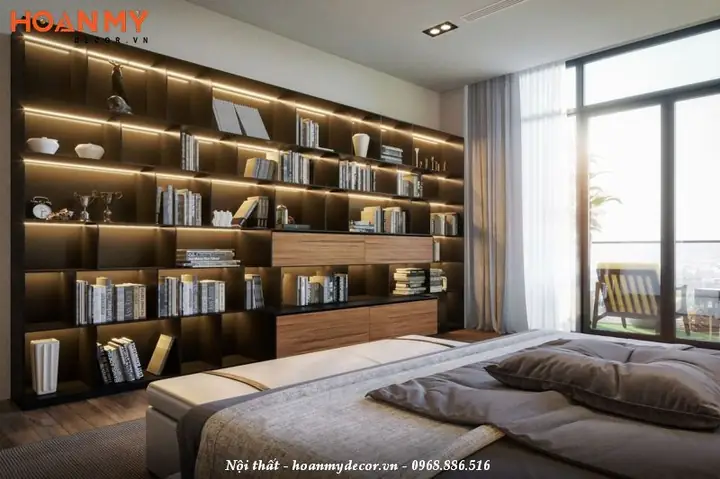 Những Mẫu Thiết Kế Kệ Sách Âm Tường Đẹp, Sang Trọng 2025