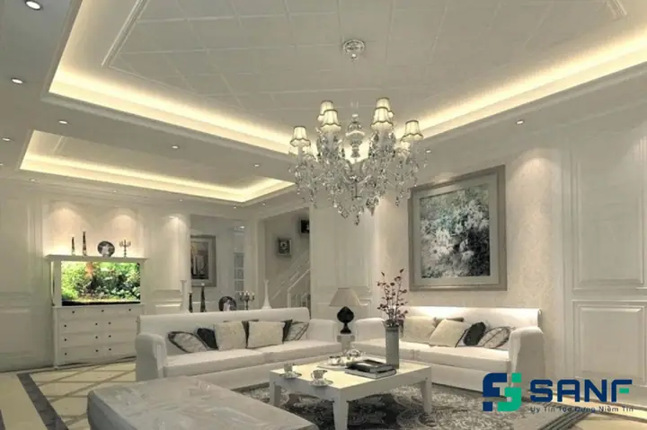 Mẫu Trần Thả Nhựa Phòng Khách