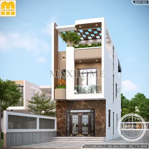 39+ Mẫu Nhà Ống 2 Tầng 1 Tum Mặt Tiền 5m Đẹp, Hiện Đại Được Yêu Thích Nhất