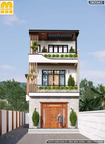 39+ Mẫu Nhà Ống 2 Tầng 1 Tum Mặt Tiền 5m Đẹp, Hiện Đại Được Yêu Thích Nhất