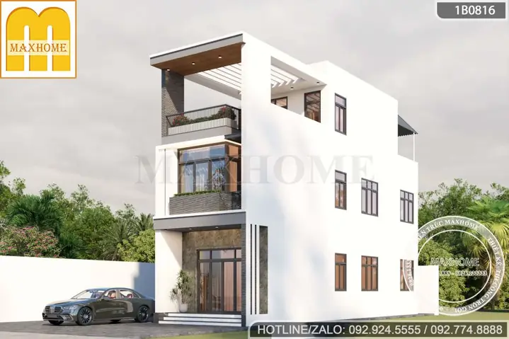 39+ Mẫu Nhà Ống 2 Tầng 1 Tum Mặt Tiền 5m Đẹp, Hiện Đại Được Yêu Thích Nhất