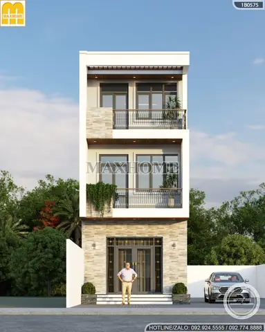 39+ Mẫu Nhà Ống 2 Tầng 1 Tum Mặt Tiền 5m Đẹp, Hiện Đại Được Yêu Thích Nhất