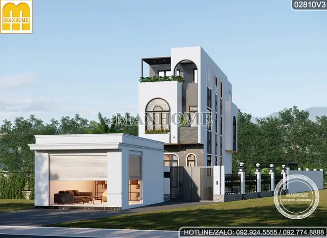 39+ Mẫu Nhà Ống 2 Tầng 1 Tum Mặt Tiền 5m Đẹp, Hiện Đại Được Yêu Thích Nhất