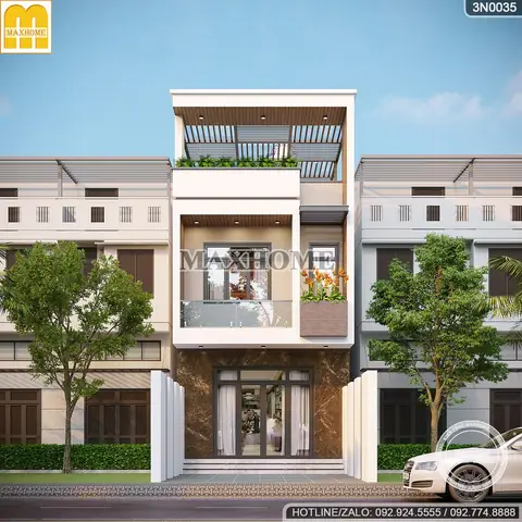 39+ Mẫu Nhà Ống 2 Tầng 1 Tum Mặt Tiền 5m Đẹp, Hiện Đại Được Yêu Thích Nhất