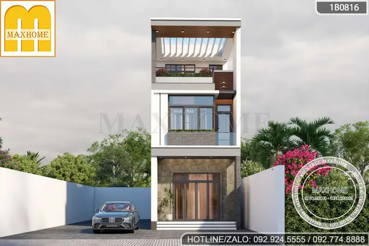 39+ Mẫu Nhà Ống 2 Tầng 1 Tum Mặt Tiền 5m Đẹp, Hiện Đại Được Yêu Thích Nhất