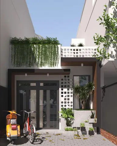Mẫu Nhà 1 Tầng Rưỡi Có Sân Thượng Giúp Tiết Kiệm Chi Phí