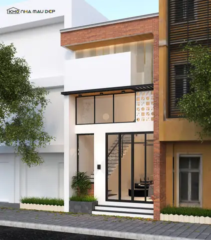 Mẫu Nhà 6x12m 2 Tầng Có Gác Lửng Mẫu Nhà 6x12m 2 Tầng Có Gác Lửng