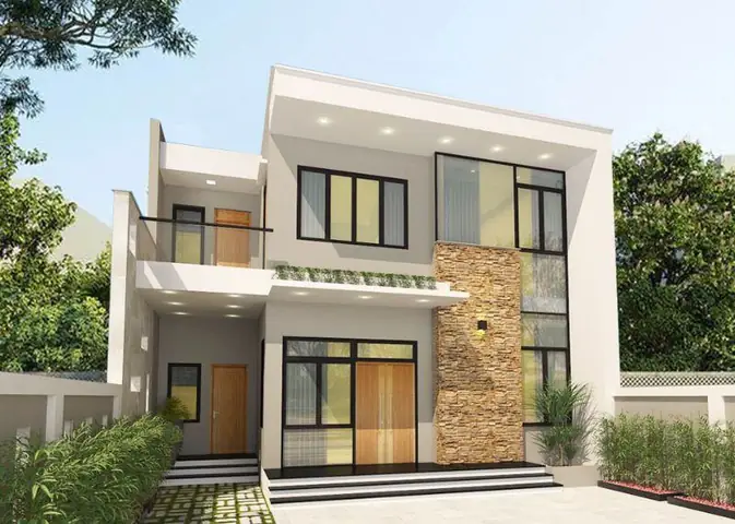 Mẫu Nhà 2 Tầng 80m2 Giá Rẻ Phong Cách Hiện Đại