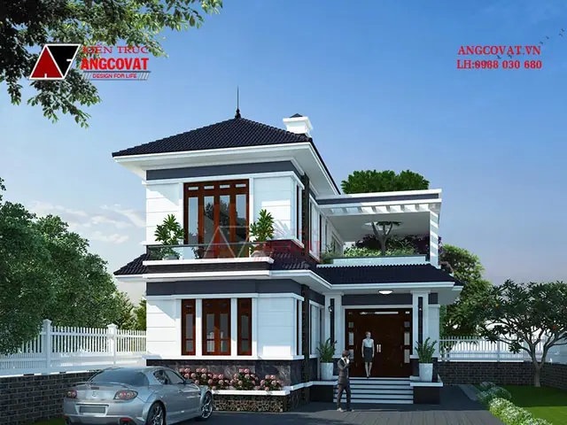 Phong Cách Tạo Dựng Mặt Tiền Nổi Bật Cho Mẫu Nhà 2 Tầng Chữ L 9x13m