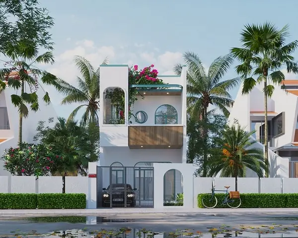 Mẫu Nhà 2 Tầng Mái Bằng 900 Triệu