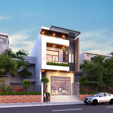 Mặt Tiền Mẫu Nhà Phố 2 Tầng Mặt Tiền 6m Đẹp