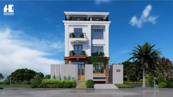 Mẫu Nhà 6m Có Tầng Hầm Theo Phong Cách Kiến Trúc