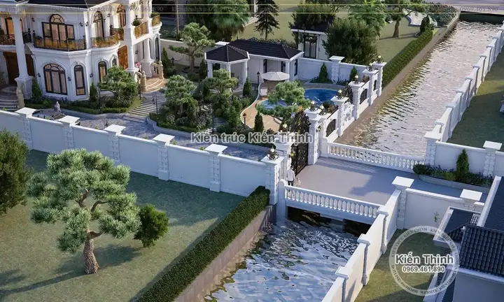 Phối Cảnh 3dthiết Kế Mẫu Biệt Thự 2 Tầng Kiểu Pháp Tại Vĩnh Long – Bt2065: Phối Cảnh 3dthiết Kế Mẫu Biệt Thự 2 Tầng Kiểu Pháp Tại Vĩnh Long – Bt2065: