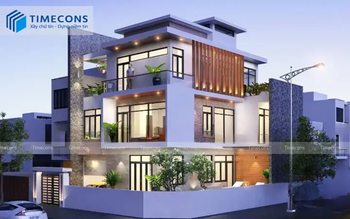 Mẫu Biệt Thự 3 Tầng 100m2 Không Gian Mở