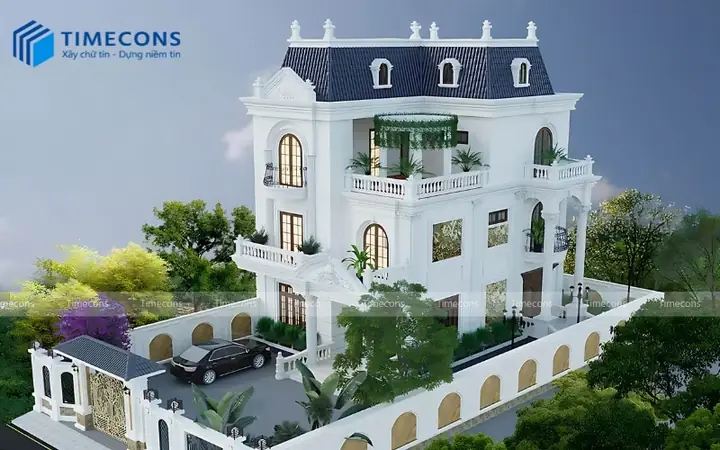11. Mẫu Biệt Thự 3 Tầng 100m2 Có Sân Vườn
