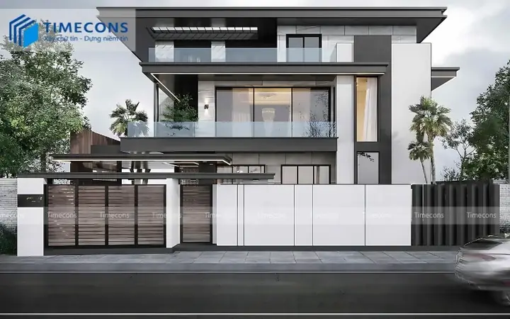 Mẫu Biệt Thự 3 Tầng 100m2 Tối Giản