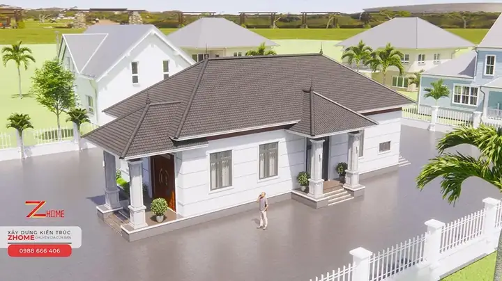 Tổng Quan Công Trình Nhà Mái Nhật 1 Tầng