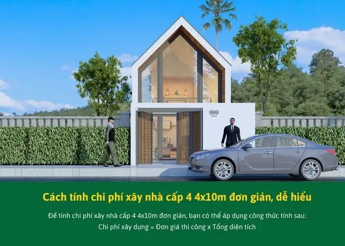 Cách Tính Chi Phí Xây Nhà Cấp 4 4x10m Đơn Giản, Dễ Hiểu
