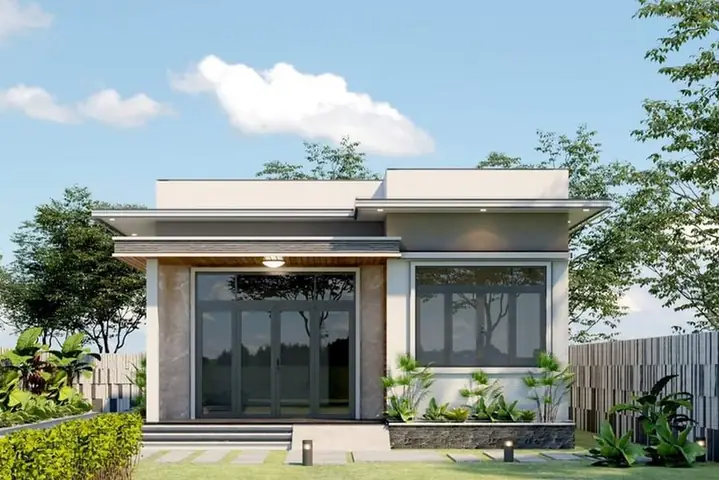 Thiết Kế Nhà Ngang 6m Dài 10m Cấp 4 Mái Bằng Hiện Đại