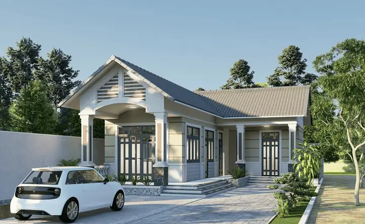 Mẫu Nhà Cấp 4 Chữ L 3 Phòng Ngủ Mẫu Nhà Cấp 4 Chữ L 3 Phòng Ngủ