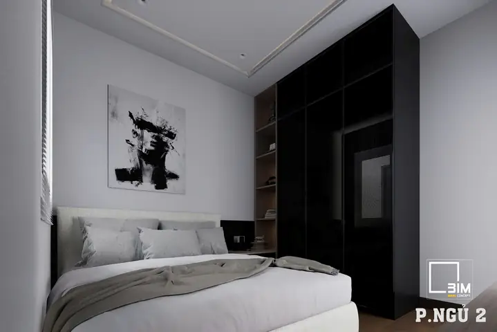Thiết Kế Nội Thất Phòng Ngủ Đen Trắng Cá Tính Thiết Kế Nội Thất Phòng Ngủ Đen Trắng Cá Tính