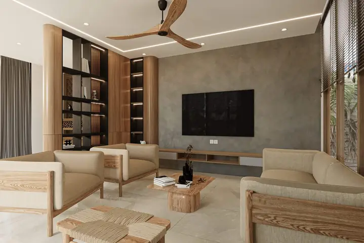 Phòng Khách Hiện Đại Với Trần Giật Cấp Nhà Vườn Cấp 4 Phòng Khách Hiện Đại Với Trần Giật Cấp Nhà Vườn Cấp 4