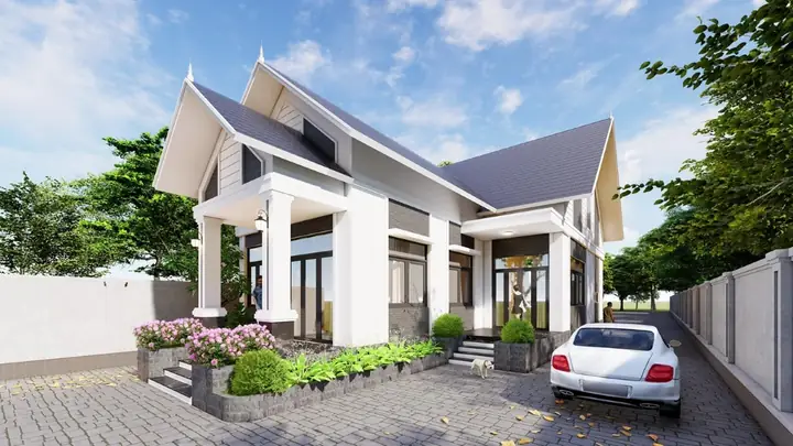 Mẫu Nhà Cấp 4 Chữ L 2 Phòng Ngủ Mẫu Nhà Cấp 4 Chữ L 2 Phòng Ngủ