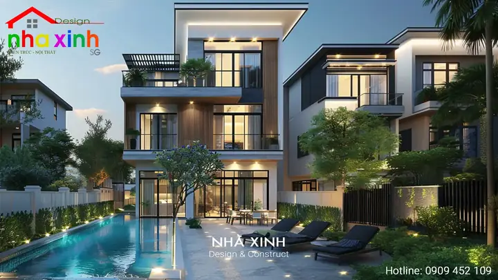 Biệt Thự Vườn Có Hồ Bơi Bên Hông Nhà