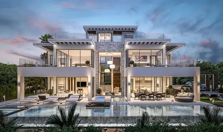 Mẫu Thiết Kế Biệt Thự Nhà Vườn Có Hồ Bơi Trước Nhà