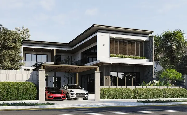 Mẫu Biệt Thự Nhà Vườn Hiện Đại Có Hồ Bơi