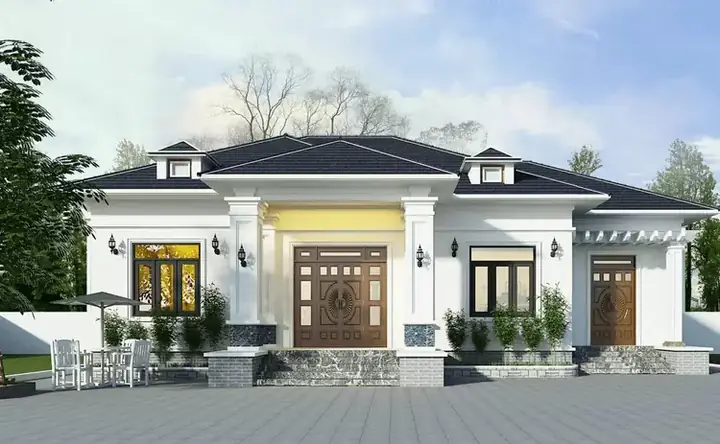 Mẫu Nhà Cấp 4 Mái Nhật 4 Phòng Ngủ 100m2 Mẫu Nhà Cấp 4 Mái Nhật 4 Phòng Ngủ 100m2