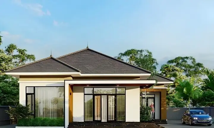 Mẫu Nhà Mái Nhật 1 Tầng 4 Phòng Ngủ Hiện Đại Mẫu Nhà Mái Nhật 1 Tầng 4 Phòng Ngủ Hiện Đại