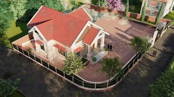 Phối Cảnh 3d Cho Mẫu Nhà Vườn Cấp 4 Mái Thái Tại Thanh Hoá