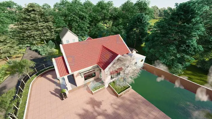 Phối Cảnh 3d Cho Mẫu Nhà Vườn Cấp 4 Mái Thái Tại Thanh Hoá