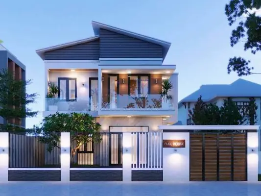 Mẫu Nhà Gỗ 2 Tầng Hiện Đại Mái Lệch Mẫu Nhà Gỗ 2 Tầng Hiện Đại Mái Lệch