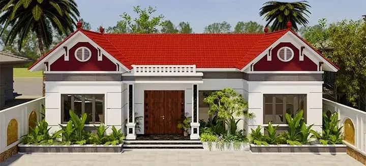 Mẫu Nhà Ba Gian Hai Chái Hiện Đại