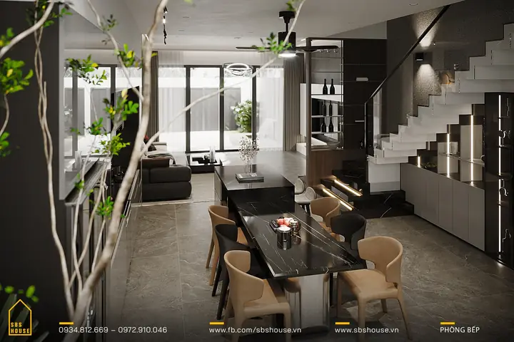 Mẫu Nhà Mặt Tiền 6m 3 Tầng 4 Phòng Ngủ